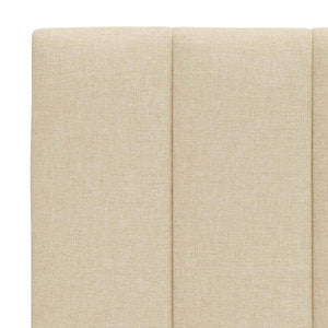 vidaXL Bed Frame without Mattress "Hanko" Cream 140x190 cm Fabric