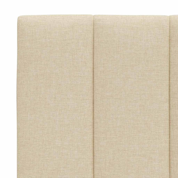 vidaXL Bed Frame without Mattress "Hanko" Cream 140x190 cm Fabric
