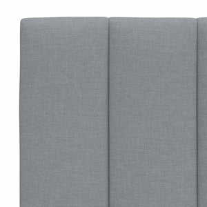 vidaXL Bed Frame without Mattress "Hanko" Light Grey 140x200 cm Fabric
