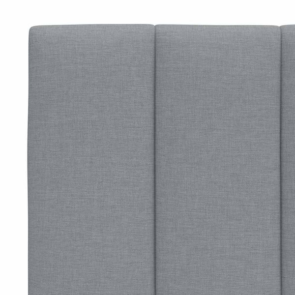 vidaXL Bed Frame without Mattress "Hanko" Light Grey 140x200 cm Fabric