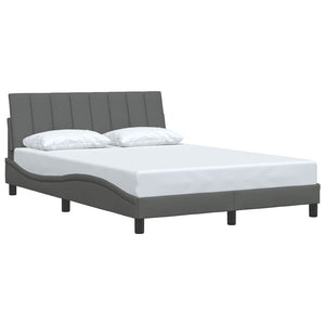vidaXL Bed Frame without Mattress "Hanko" Dark Grey 140x200 cm Fabric