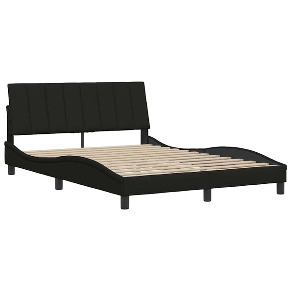 vidaXL Bed Frame without Mattress "Hanko" Black 140x200 cm Fabric