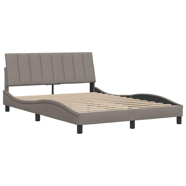 vidaXL "Hanko" Bed Frame without Mattress Taupe 140x200 cm Fabric