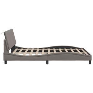 vidaXL "Hanko" Bed Frame without Mattress Taupe 140x200 cm Fabric