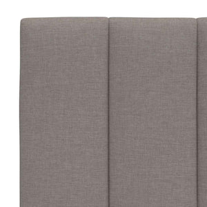 vidaXL "Hanko" Bed Frame without Mattress Taupe 140x200 cm Fabric