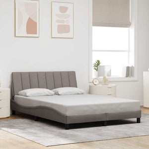 vidaXL "Hanko" Bed Frame without Mattress Taupe 140x200 cm Fabric