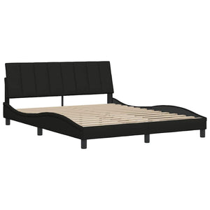 vidaXL Bed Frame without Mattress "Hanko" Black 160x200 cm Fabric