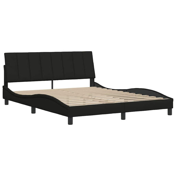 vidaXL Bed Frame without Mattress "Hanko" Black 160x200 cm Fabric