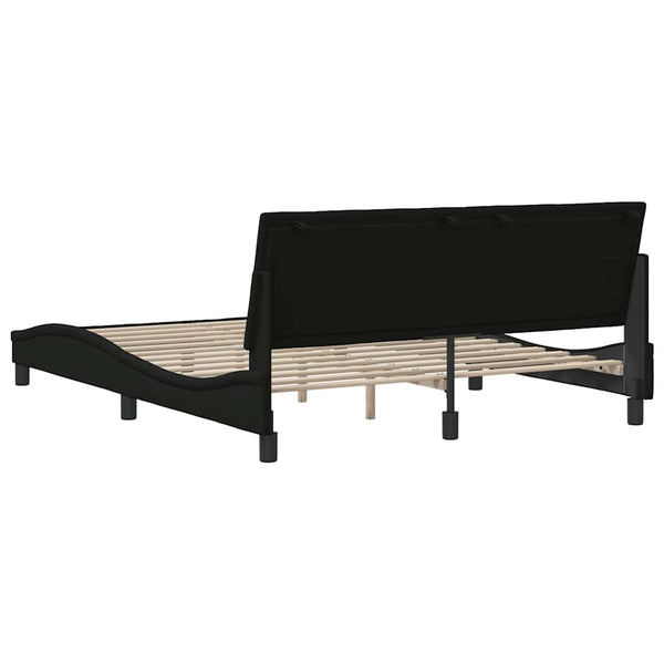 vidaXL Bed Frame without Mattress "Hanko" Black 160x200 cm Fabric