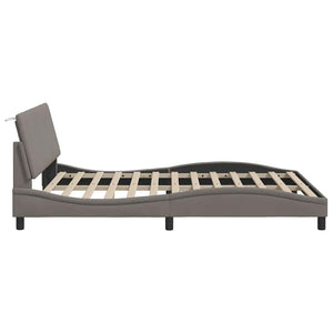 vidaXL Bed Frame without Mattress "Hanko" Taupe 160x200 cm Fabric