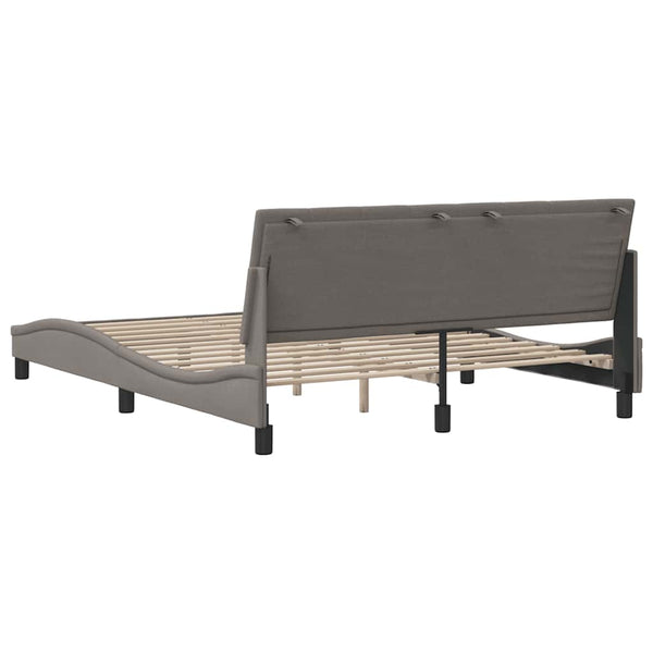 vidaXL Bed Frame without Mattress "Hanko" Taupe 160x200 cm Fabric