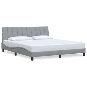 vidaXL Bed Frame without Mattress "Hanko" Light Gray 180x200 cm Fabric
