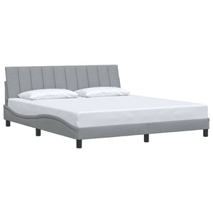 vidaXL Bed Frame without Mattress "Hanko" Light Gray 180x200 cm Fabric