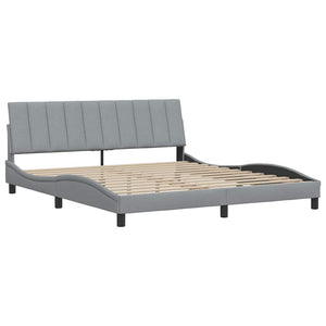 vidaXL Bed Frame without Mattress "Hanko" Light Gray 180x200 cm Fabric