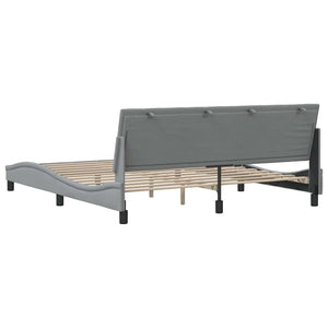 vidaXL Bed Frame without Mattress "Hanko" Light Gray 180x200 cm Fabric