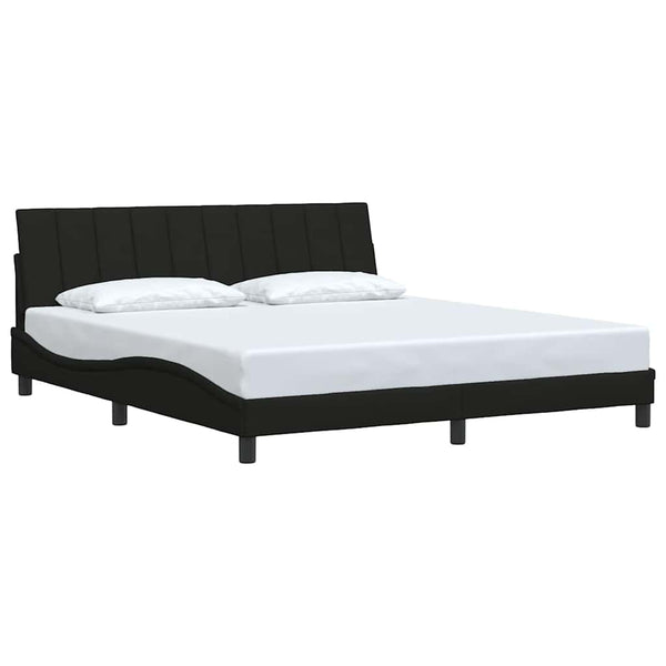 vidaXL Bed Frame without Mattress "Hanko" Black 180x200 cm Fabric