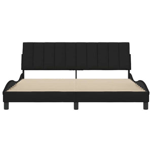 vidaXL Bed Frame without Mattress "Hanko" Black 180x200 cm Fabric
