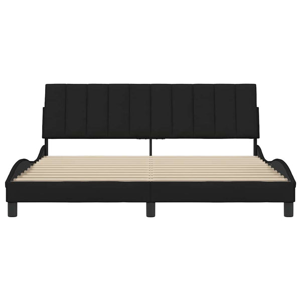 vidaXL Bed Frame without Mattress "Hanko" Black 180x200 cm Fabric