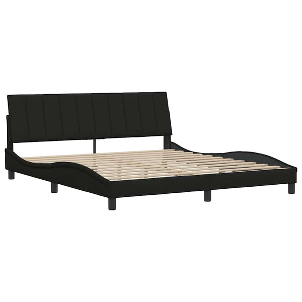 vidaXL Bed Frame without Mattress "Hanko" Black 180x200 cm Fabric