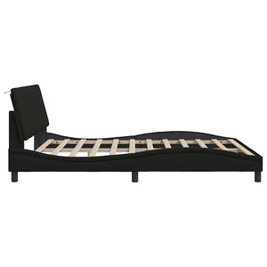 vidaXL Bed Frame without Mattress "Hanko" Black 180x200 cm Fabric