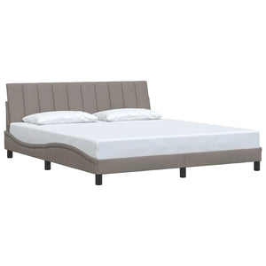 vidaXL "Hanko" Bed Frame without Mattress Taupe 180x200 cm Fabric