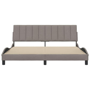 vidaXL "Hanko" Bed Frame without Mattress Taupe 180x200 cm Fabric