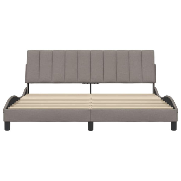 vidaXL "Hanko" Bed Frame without Mattress Taupe 180x200 cm Fabric