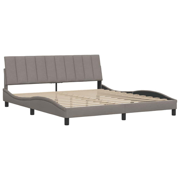 vidaXL "Hanko" Bed Frame without Mattress Taupe 180x200 cm Fabric
