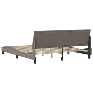 vidaXL "Hanko" Bed Frame without Mattress Taupe 180x200 cm Fabric