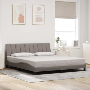 vidaXL "Hanko" Bed Frame without Mattress Taupe 180x200 cm Fabric