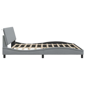 vidaXL Bed Frame without Mattress "Hanko" Light Gray 200x200 cm Fabric