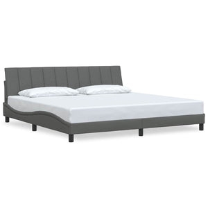 vidaXL "Hanko" Dark Grey 200x200 cm Fabric Bed Frame without Mattress