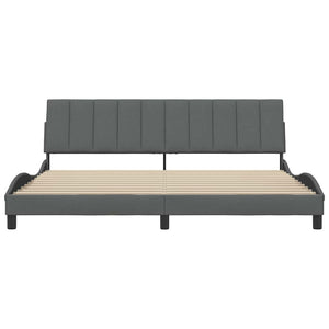 vidaXL "Hanko" Dark Grey 200x200 cm Fabric Bed Frame without Mattress