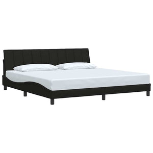 vidaXL Bed Frame without Mattress "Hanko" Black 200x200 cm Fabric