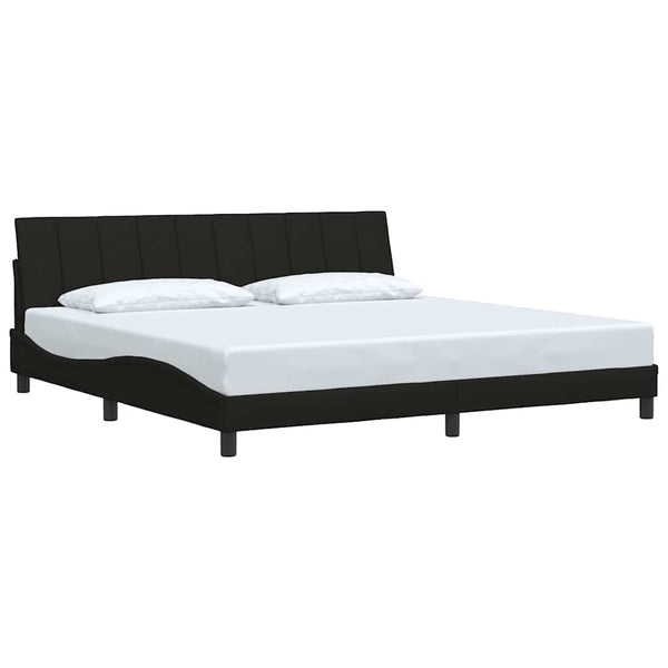 vidaXL Bed Frame without Mattress "Hanko" Black 200x200 cm Fabric