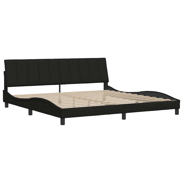 vidaXL Bed Frame without Mattress "Hanko" Black 200x200 cm Fabric