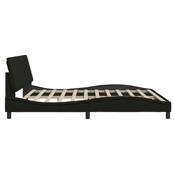 vidaXL Bed Frame without Mattress "Hanko" Black 200x200 cm Fabric