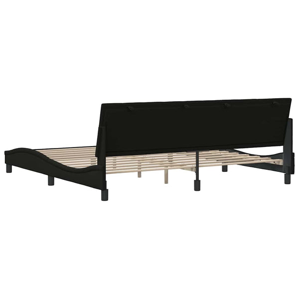 vidaXL Bed Frame without Mattress "Hanko" Black 200x200 cm Fabric