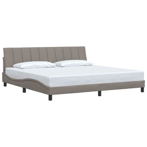 vidaXL Bed Frame without Mattress "Hanko" Taupe 200x200 cm Fabric