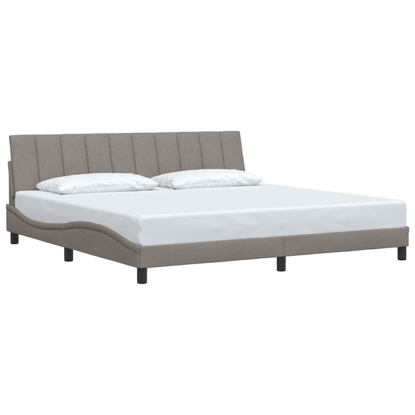vidaXL Bed Frame without Mattress "Hanko" Taupe 200x200 cm Fabric