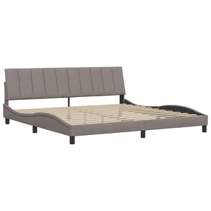 vidaXL Bed Frame without Mattress "Hanko" Taupe 200x200 cm Fabric