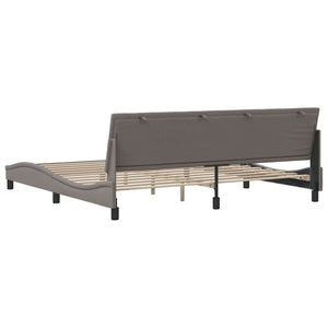 vidaXL Bed Frame without Mattress "Hanko" Taupe 200x200 cm Fabric