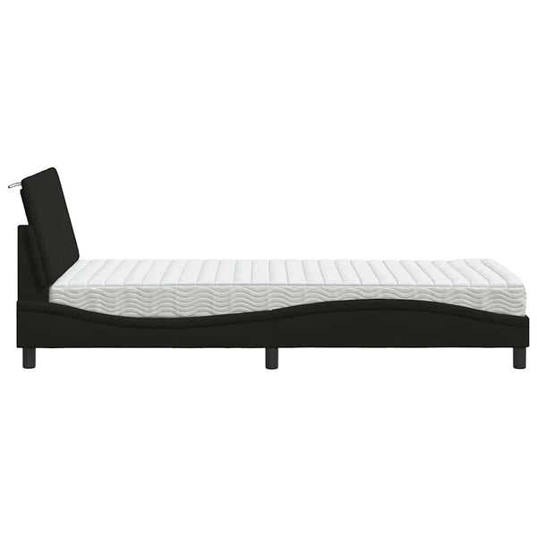 vidaXL Bed with Mattress "Hanko" Black 80x200 cm Fabric