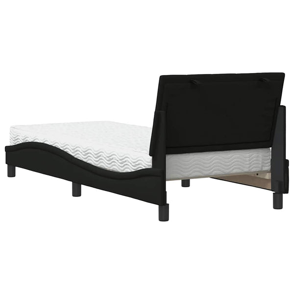 vidaXL Bed with Mattress "Hanko" Black 80x200 cm Fabric