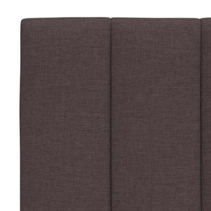 vidaXL "Hanko" Bed with Mattress Dark Brown 80x200 cm Fabric