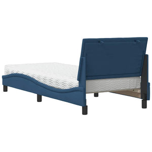vidaXL Bed with Mattress "Hanko" Blue 80x200 cm Fabric