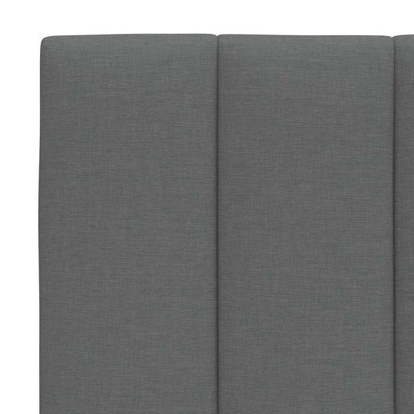 vidaXL "Hanko" Dark Grey Fabric Bed with Mattress 90x190 cm