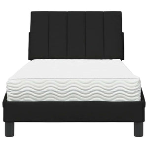 vidaXL Bed with Mattress "Hanko" Black 90x190 cm Fabric