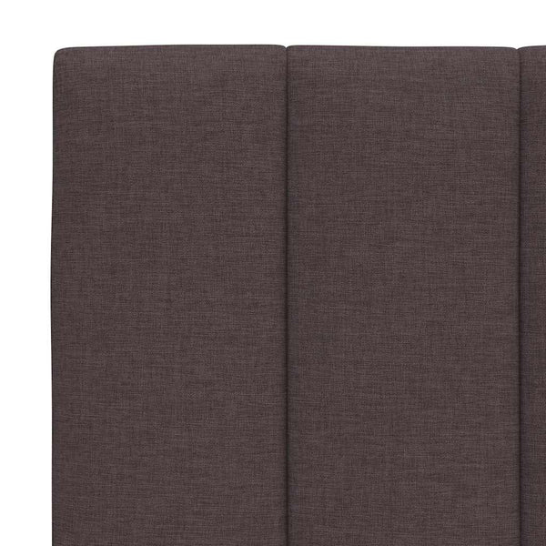 vidaXL "Hanko" Dark Brown 90x190 cm Fabric Bed with Mattress