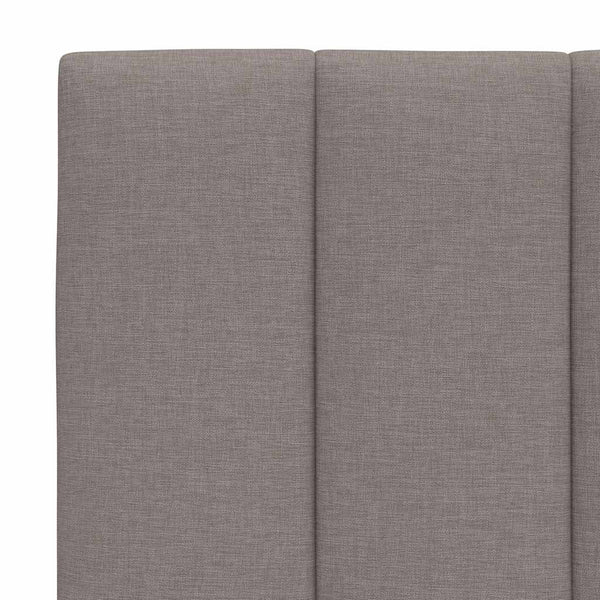 vidaXL "Hanko" Taupe Fabric Bed with Mattress 90x190 cm
